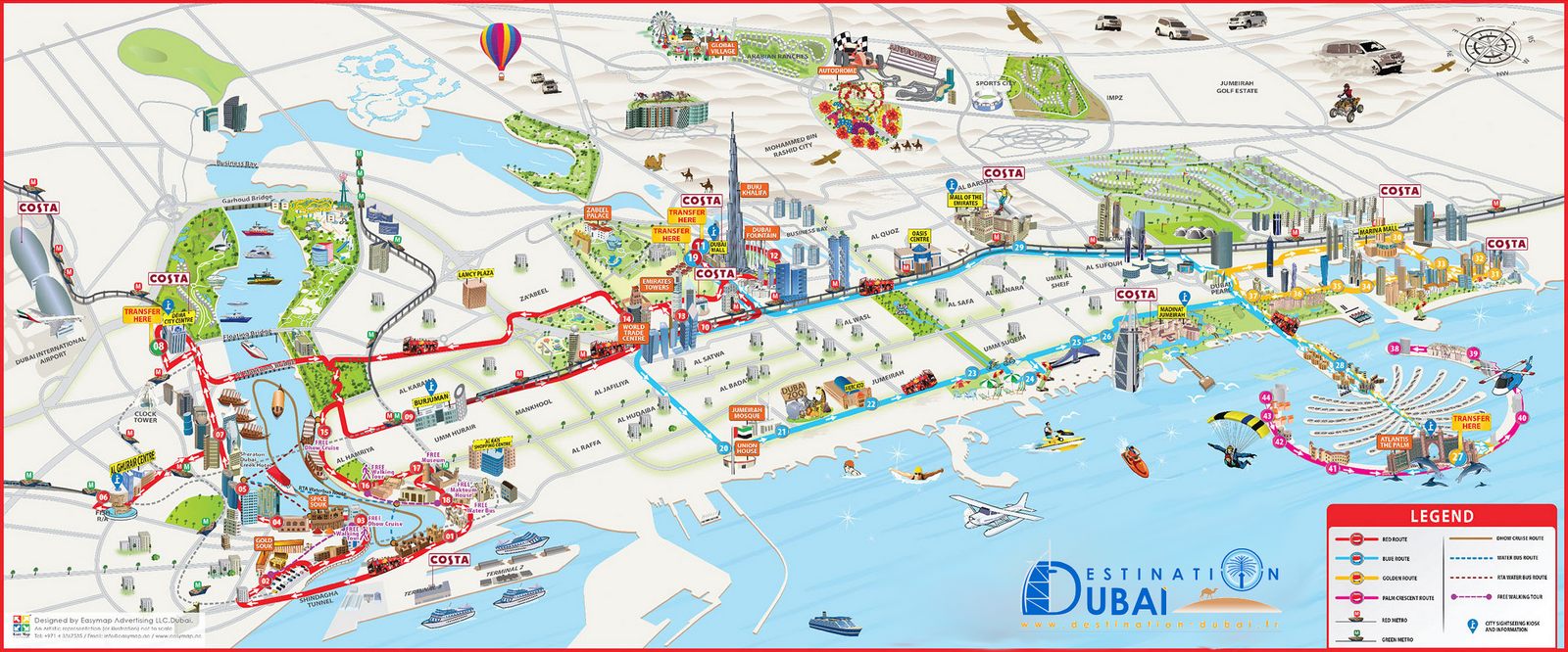 Carte interactive Dubai